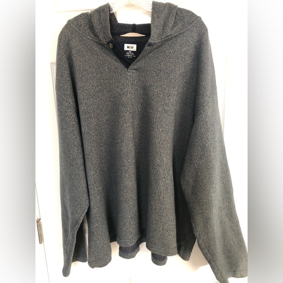 Joseph Abboud Men’s 1/4 Button Pullover Hoodie Gray Sweater 100% Cotton 3XL - Picture 1 of 10